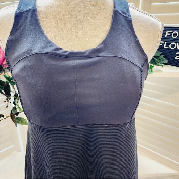 ATHLETA STRIPE GRAY TANK SIZE MED - Picture 2 of 6